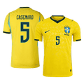CASEMIRO #5 Player Version Brazil Home Soccer Jersey World Cup 2026 Yellow