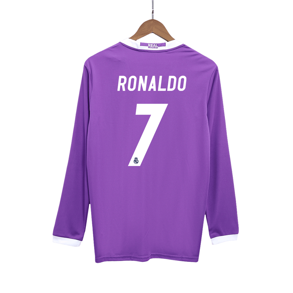 Real Madrid RONALDO #7 Away Soccer Jersey Retro 2016/17 - Long Sleeve - Football Shirt | SmartJerseys | Official Quality
