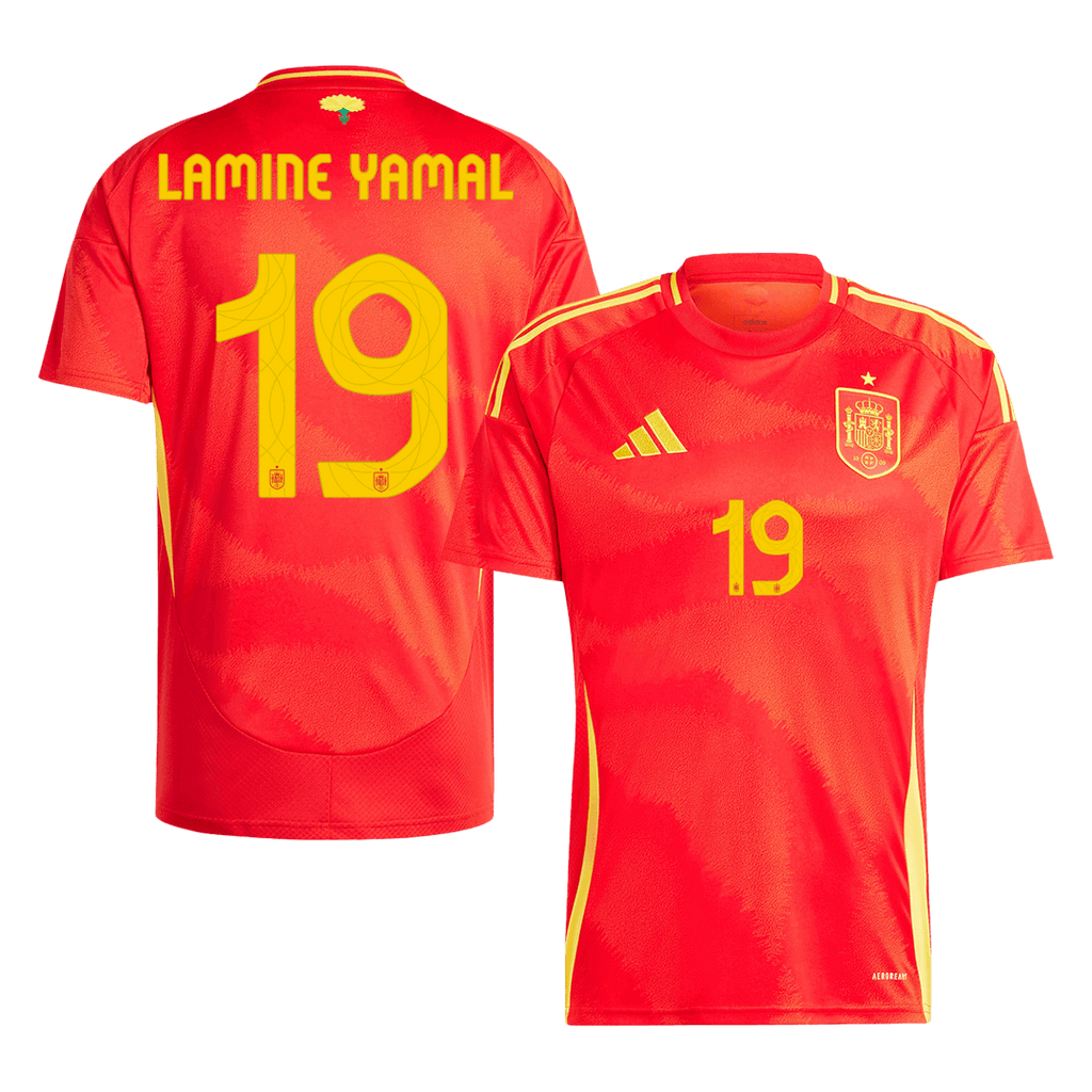 Spain LAMINE YAMAL #19 Home Jersey EURO 2024 - Football Shirt | SmartJerseys | Official Quality