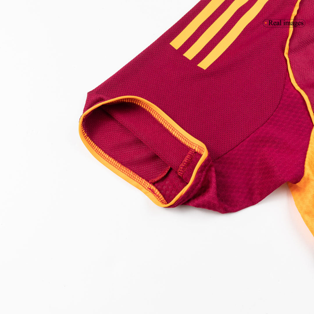 Camiseta de fútbol local de la Roma 25/26 auténtica, roja