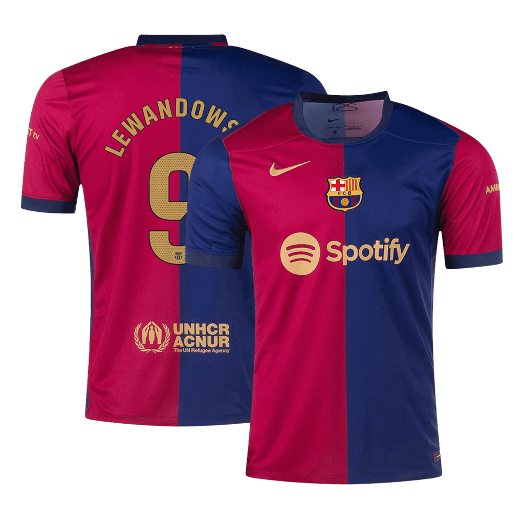 Barcelona LEWANDOWSKI #9 Home Jersey 2024/25 - Football Shirt | SmartJerseys | Official Quality