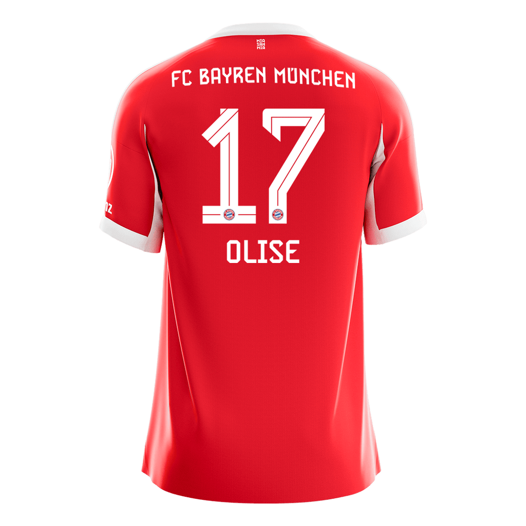 Bayern Munich OLISE #17 Home Soccer Jersey 2025/26