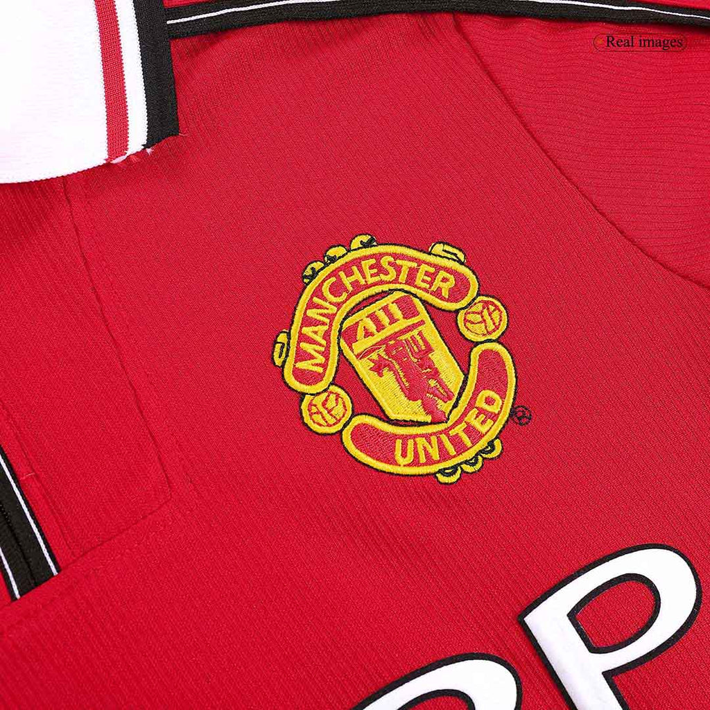 Maillot rétro domicile de Manchester United 1998/99 - Manches longues