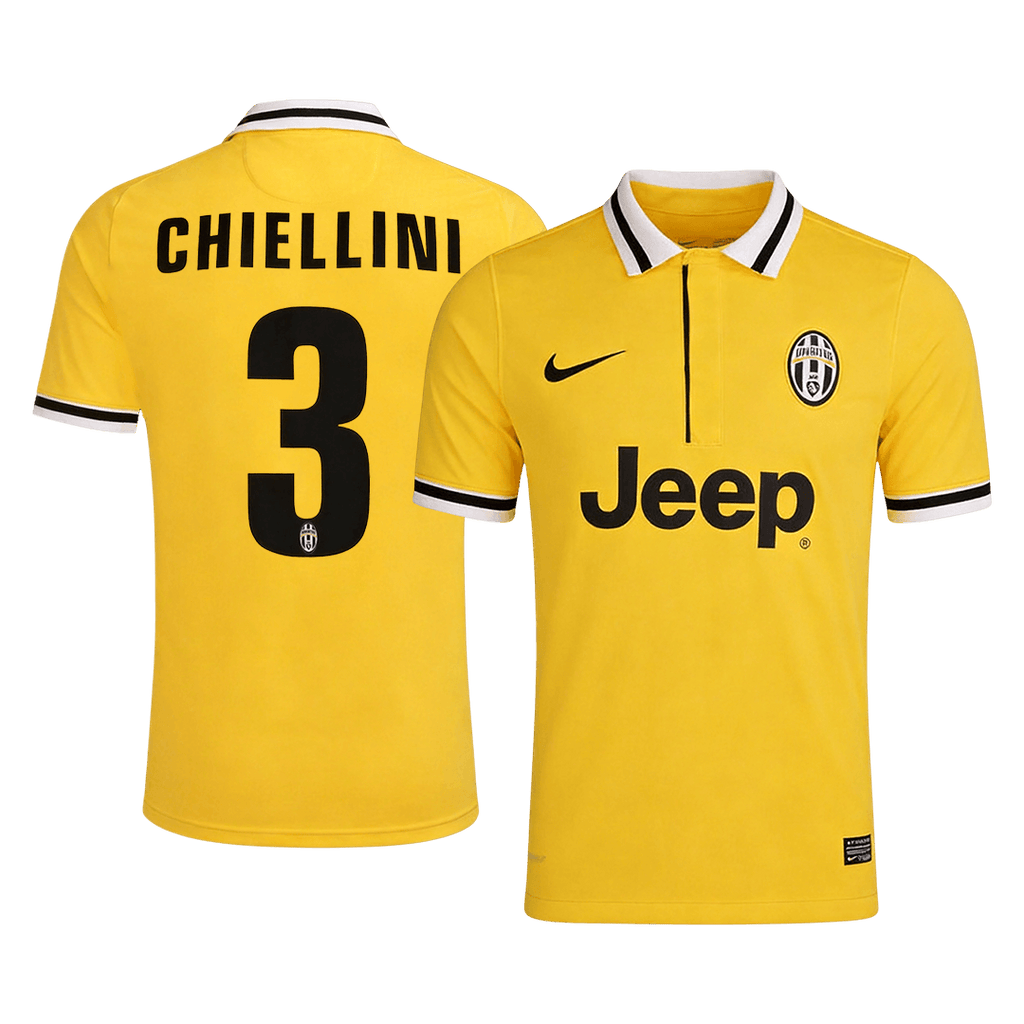 Juventus CHIELLINI #3 Away Soccer Jersey Retro 2013/14