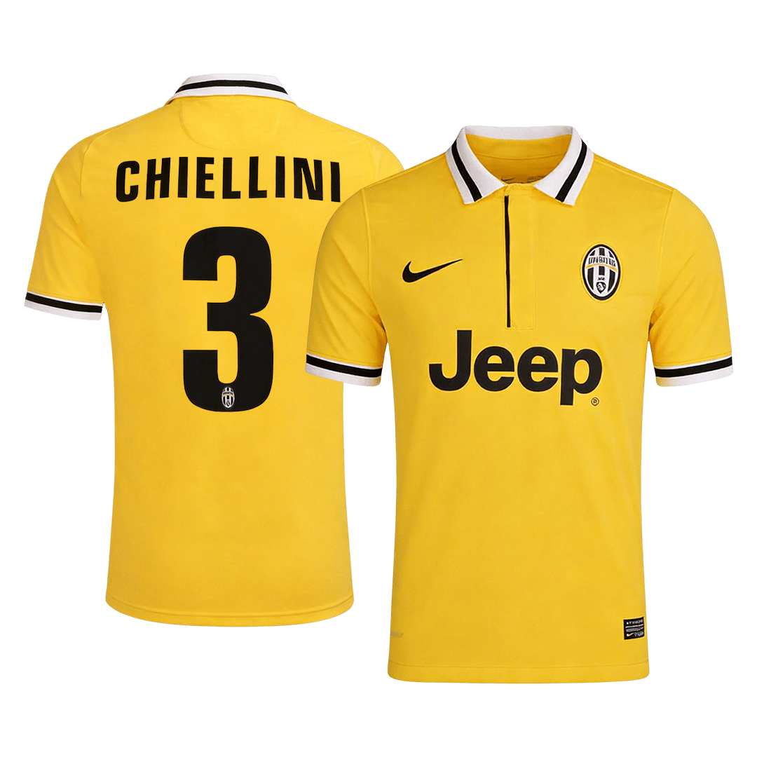 Juventus CHIELLINI #3 Away Soccer Jersey Retro 2013/14