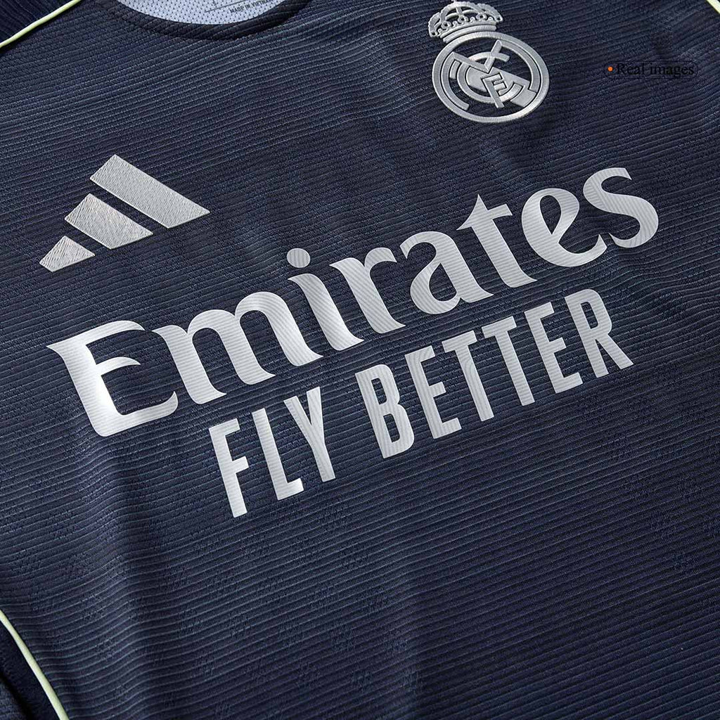 Camiseta de fútbol visitante VINI JR. #7 del Real Madrid 2025/26 auténtica