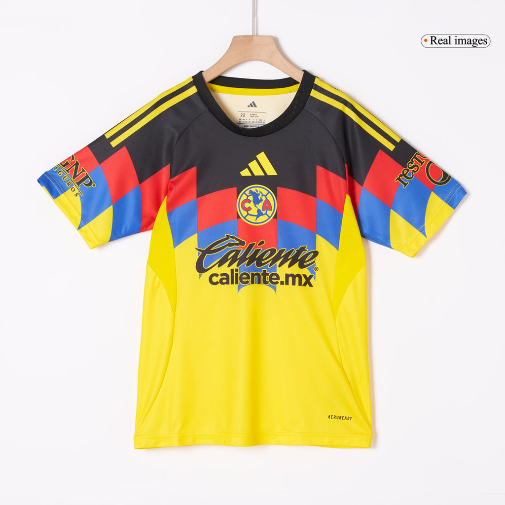 Club America Home Soccer Jersey Kit 2025/26 Kids(Jersey+Shorts)