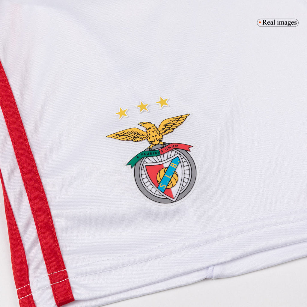 Kid's Benfica Third Away Soccer Jersey Kit 25/26 White