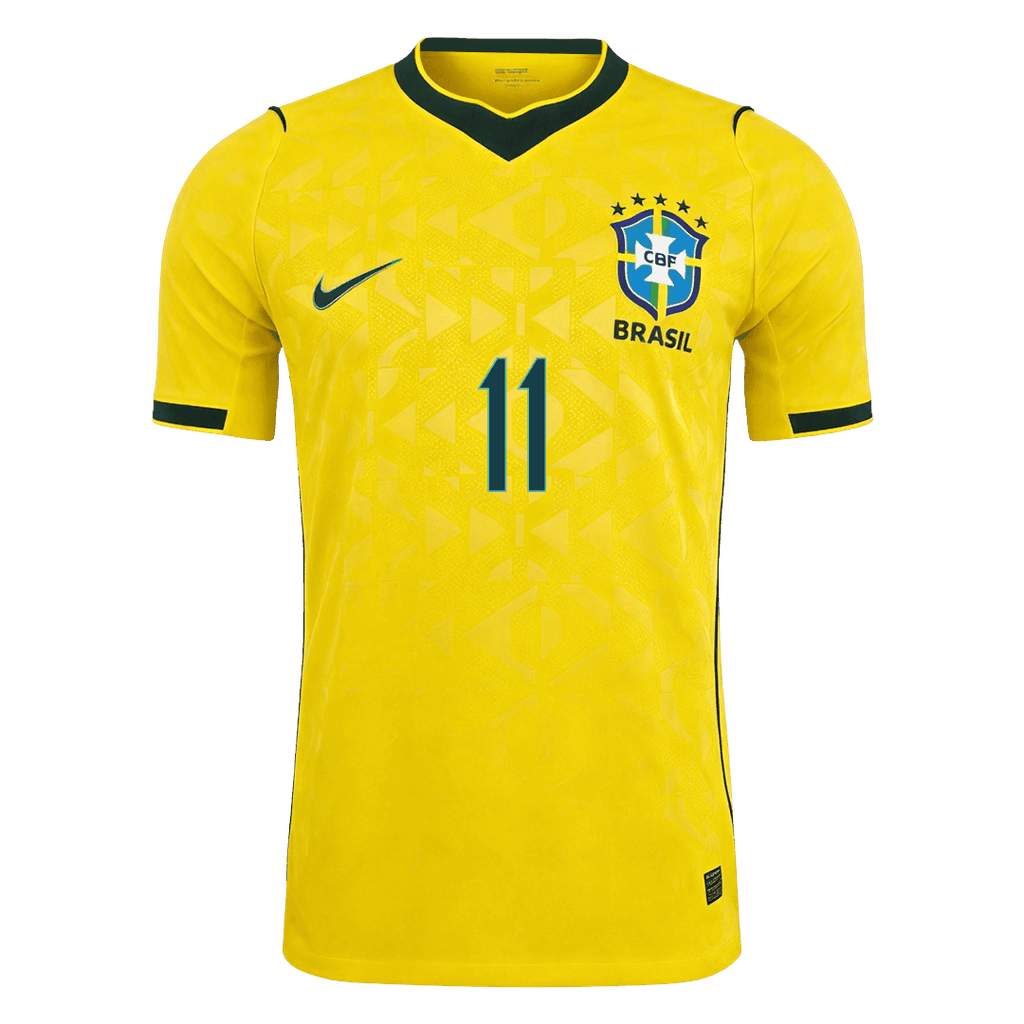 RAPHINHA #11 Player Version Brazil Home Soccer Jersey World Cup 2026 Yellow