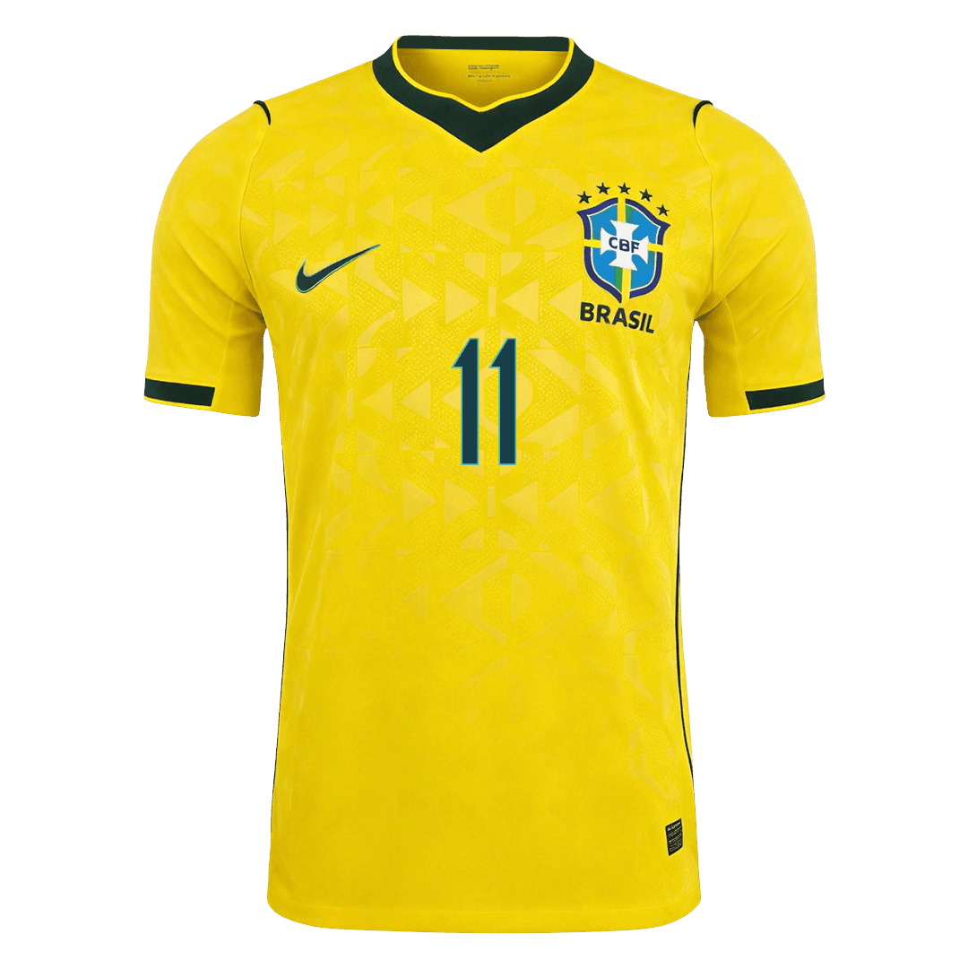 RAPHINHA #11 Player Version Brazil Home Soccer Jersey World Cup 2026 Yellow