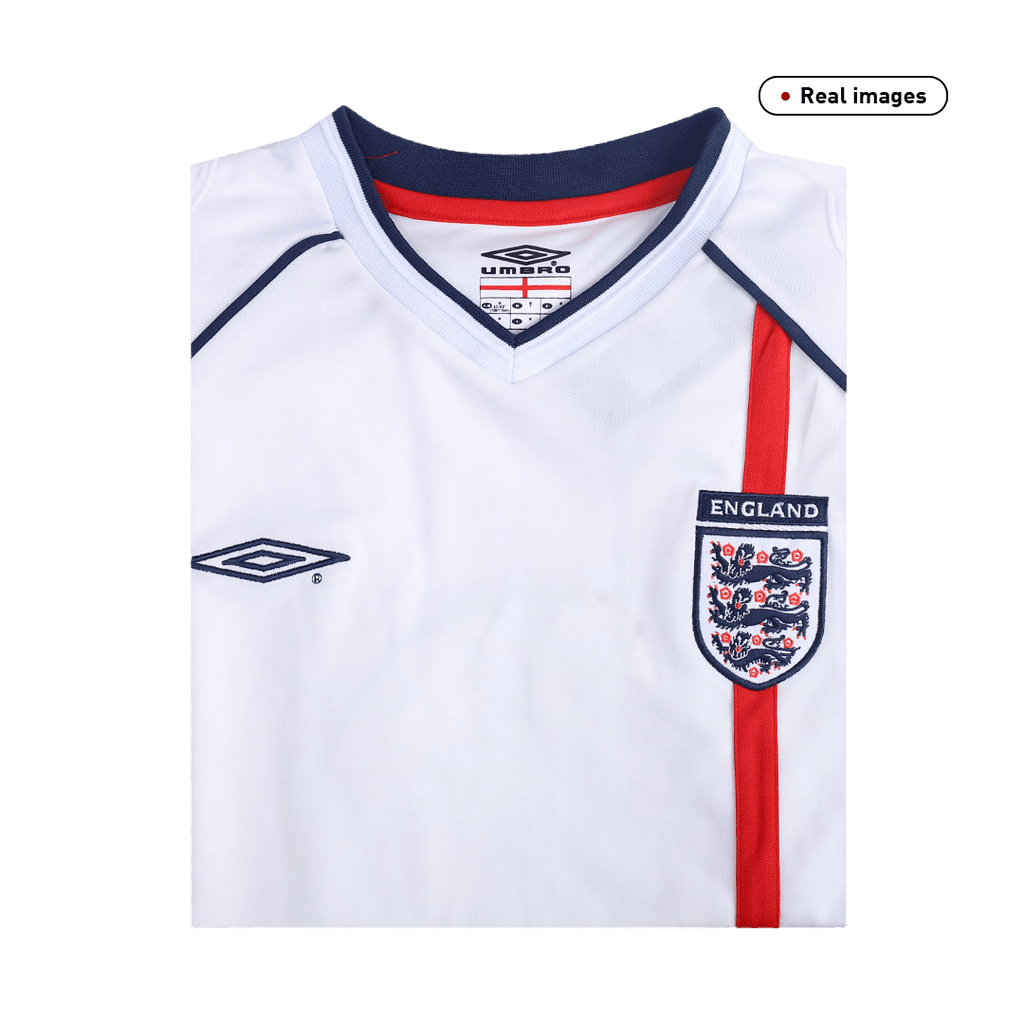 England SCHOLES #8 Home Soccer Jersey Retro 2002