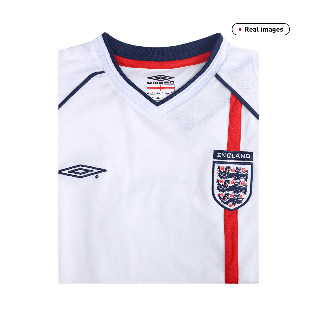 England BECKHAM #7 Home Soccer Jersey Retro 2002