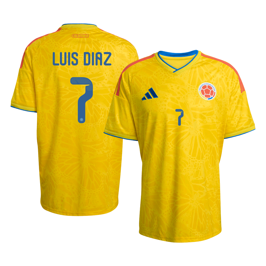LUIS DíAZ #7 Colombia Home Soccer Jersey World Cup 2026 Yellow - Football Shirt | SmartJerseys | Official Quality