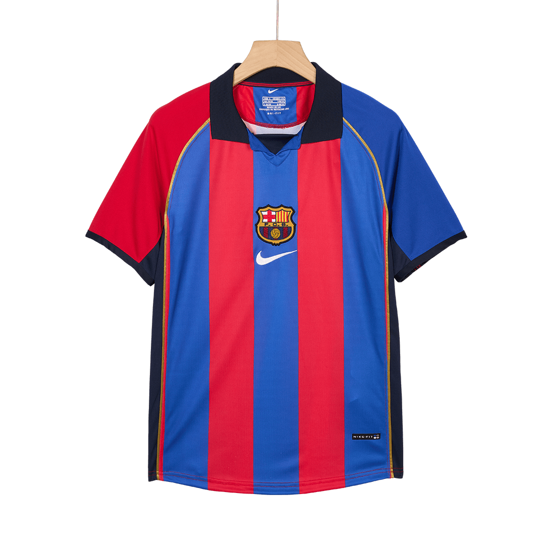 Barcelona RIVALDO #10 Home Soccer Jersey Retro 2001/02