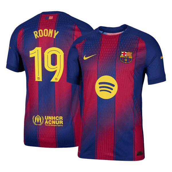ROONY #19 Authentic Barcelona Home Soccer Jersey 2025/26 Red&Blue - UCL - Football Shirt | SmartJerseys | Official Quality
