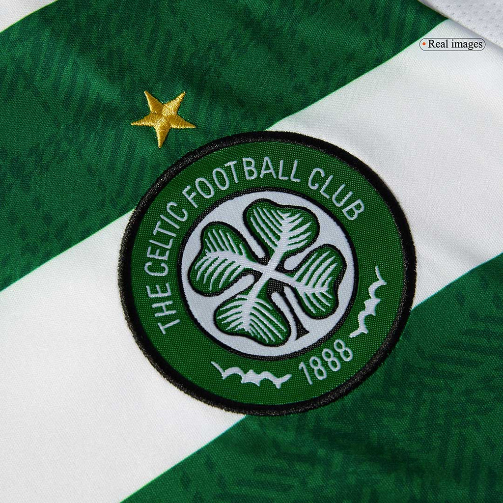 Camiseta de fútbol local del Celtic 2025/26 verde y blanco