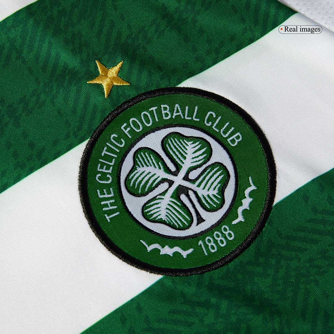 Camiseta de fútbol local del Celtic 2025/26 verde y blanco