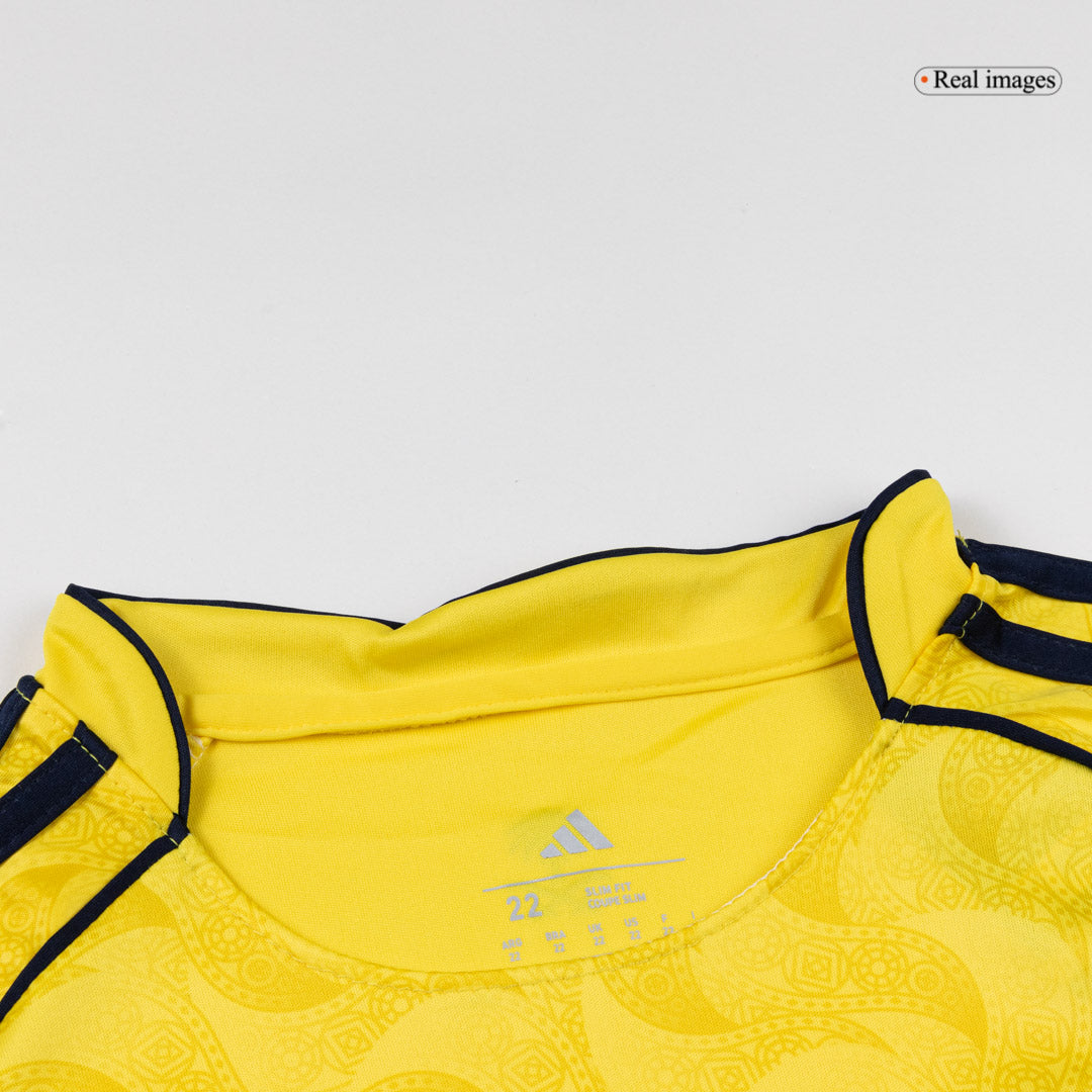 Camiseta de fútbol local del Al Nassr para niños, color amarillo, 25/26