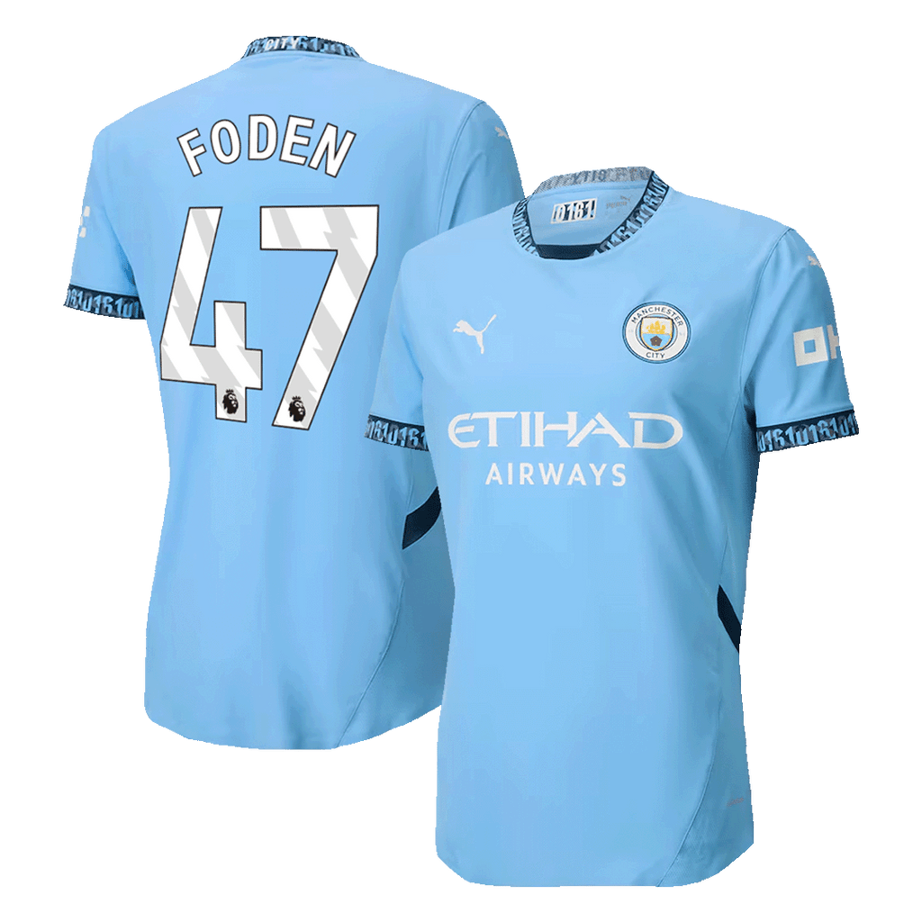 Manchester City FODEN #47 Home Jersey Authentic 2024/25 - Football Shirt | SmartJerseys | Official Quality