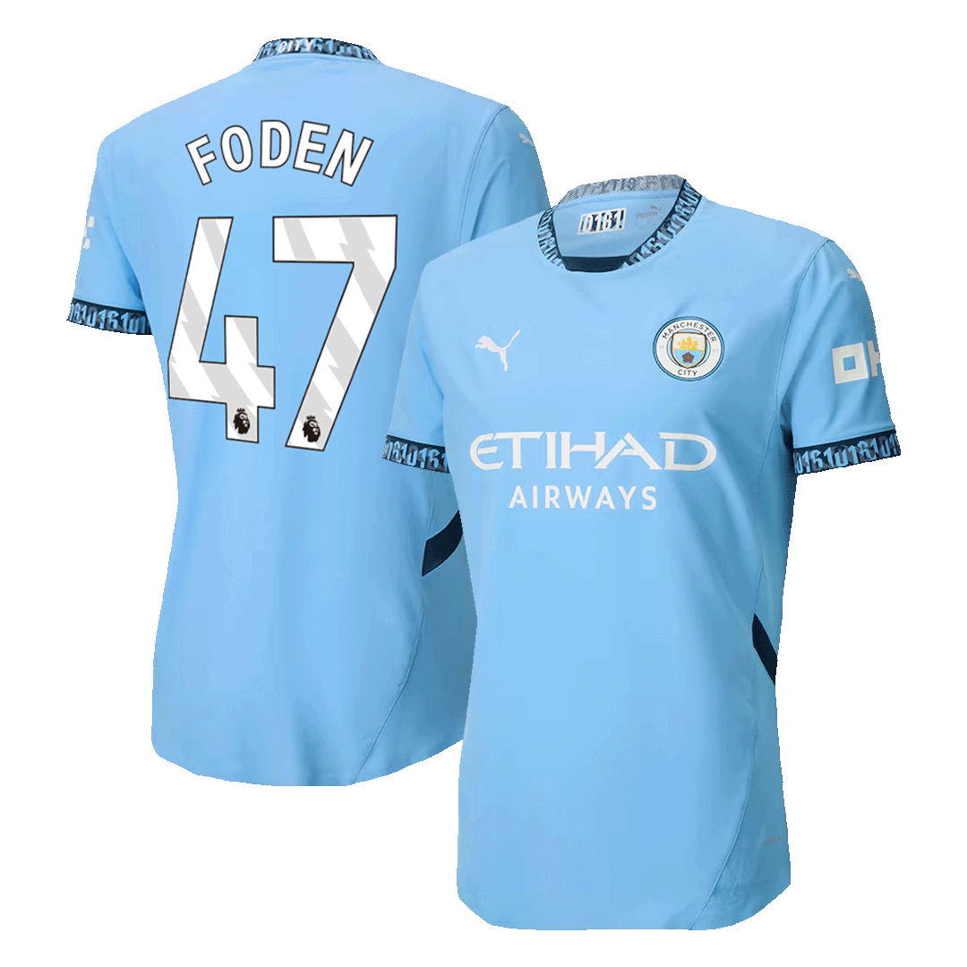Manchester City FODEN #47 Home Jersey Authentic 2024/25 - Football Shirt | SmartJerseys | Official Quality