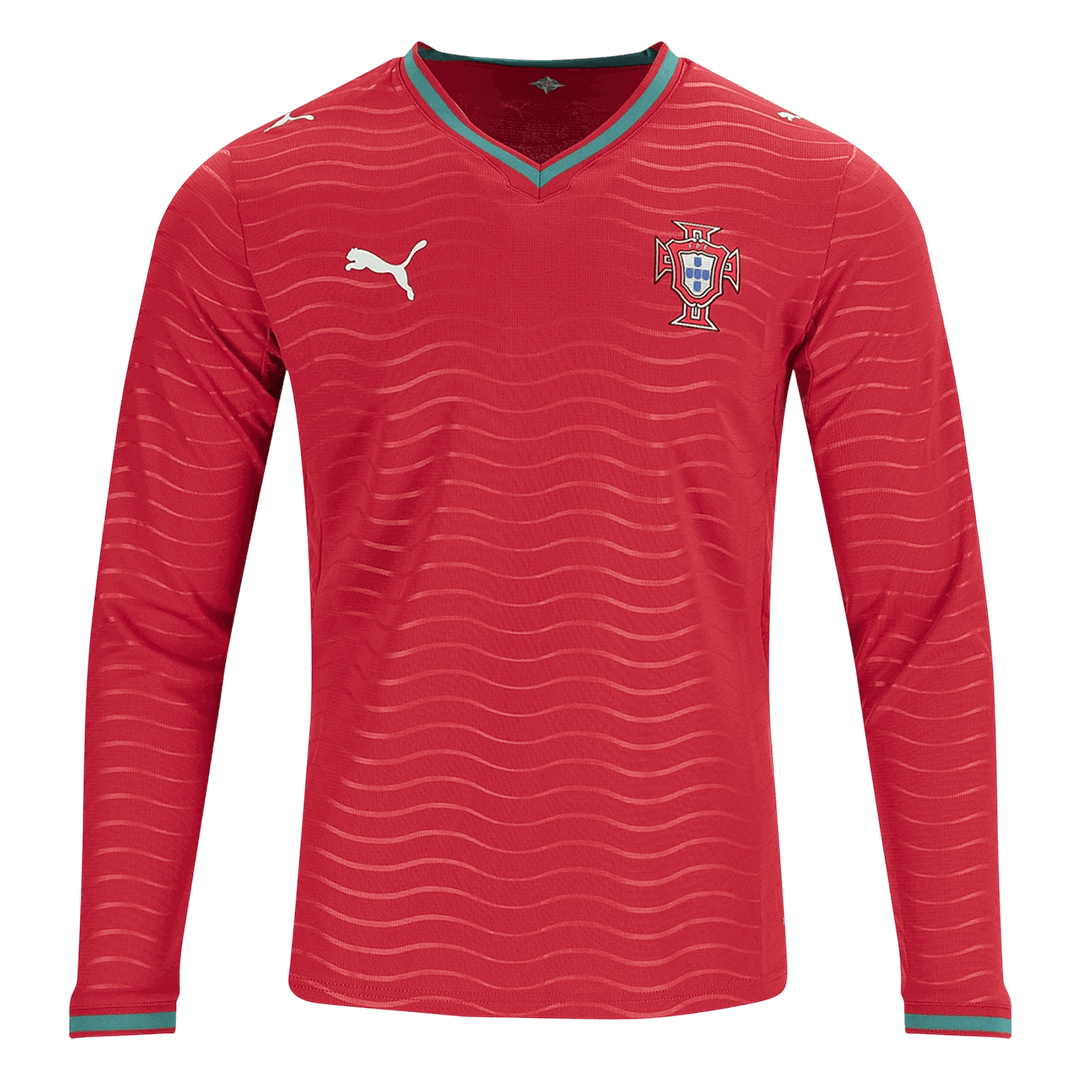 Portugal Long Sleeve Home Soccer Jersey 2026 - Football Shirt | SmartJerseys | Official Quality