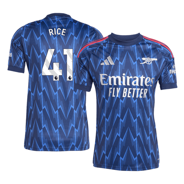 Arsenal RICE #41 Away Soccer Jersey 2025/26 - Football Shirt | SmartJerseys | Official Quality