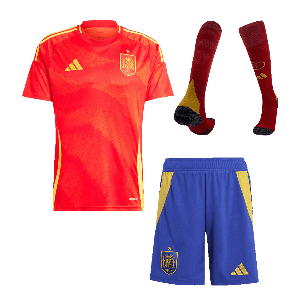Spain Home Jersey Kit EURO 2024 (Jersey+Shorts+Socks) - Football Shirt | SmartJerseys | Official Quality