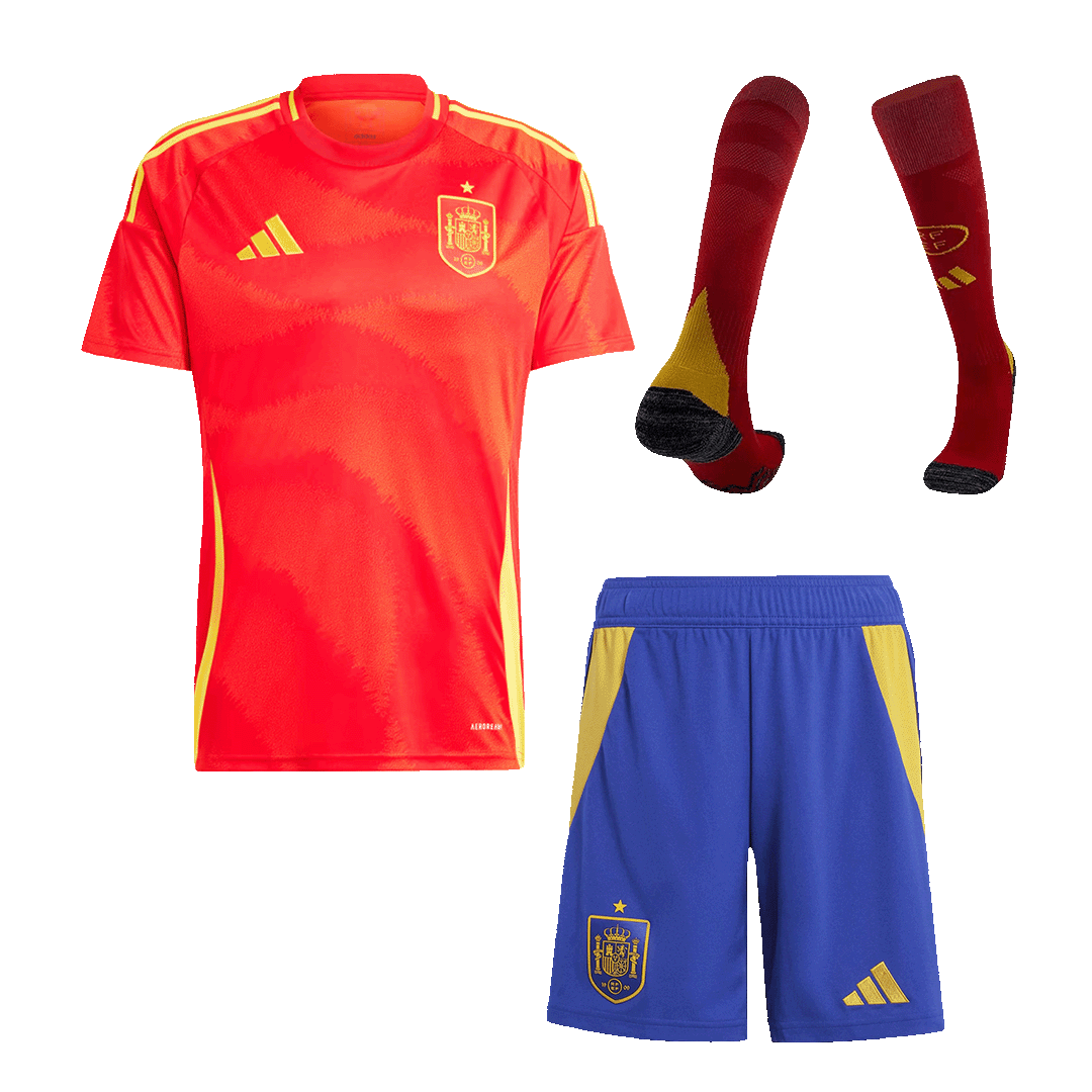 Spain Home Jersey Kit EURO 2024 (Jersey+Shorts+Socks) - Football Shirt | SmartJerseys | Official Quality