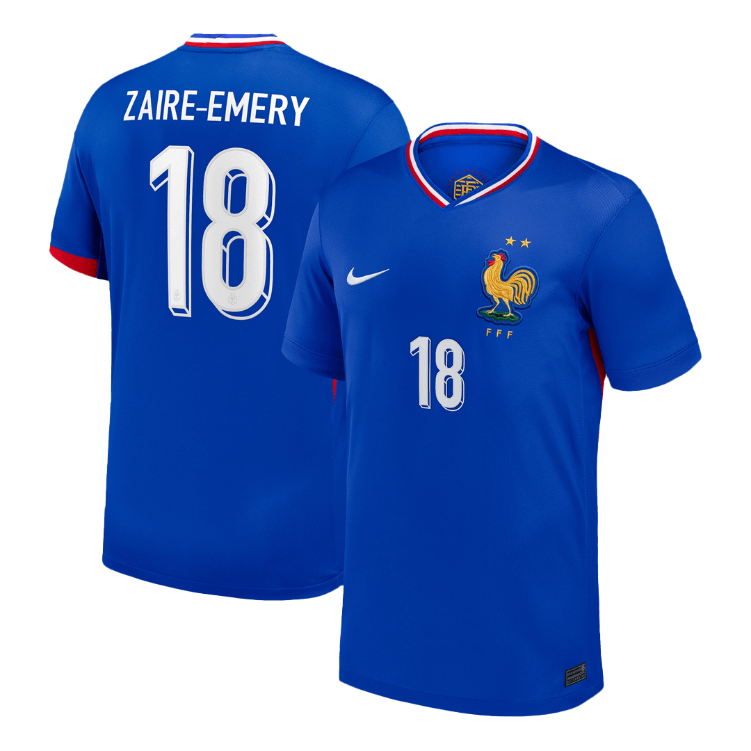 ZAIRE-EMERY #18 France Euro Home Soccer Jersey 2024 Blue - Football Shirt | SmartJerseys | Official Quality