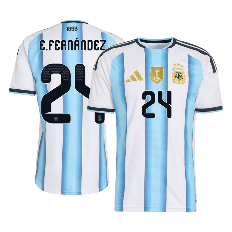 E. FERNÁNDEZ #24 Player Version Argentina Home Soccer Jersey World Cup 2026 Blue&White