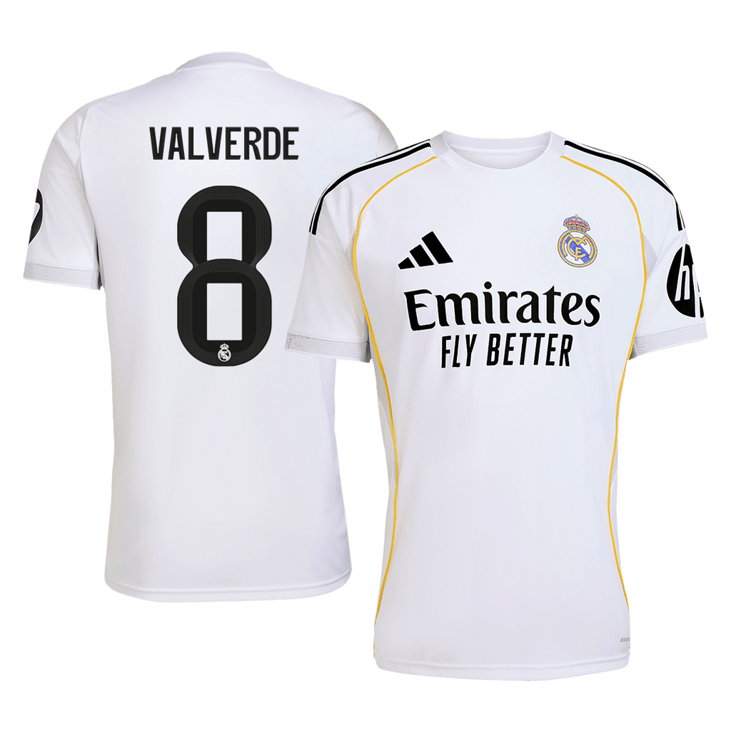 Real Madrid VALVERDE #8 Home Soccer Jersey 2025/26 - Football Shirt | SmartJerseys | Official Quality