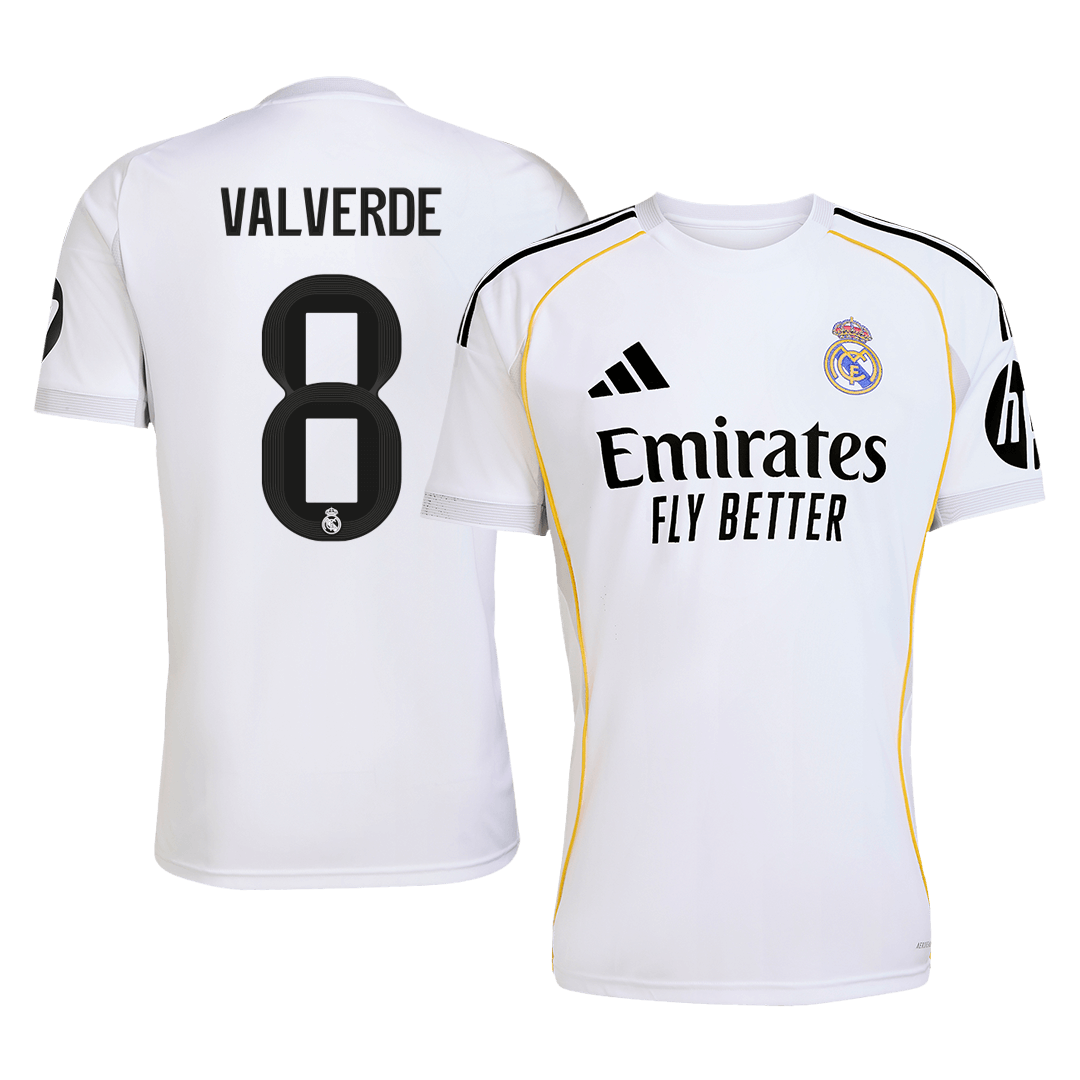Real Madrid VALVERDE #8 Home Soccer Jersey 2025/26 - Football Shirt | SmartJerseys | Official Quality