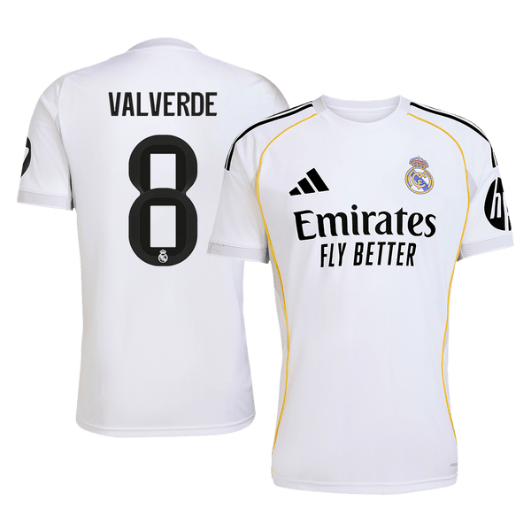 Real Madrid VALVERDE #8 Home Soccer Jersey 2025/26 - Football Shirt | SmartJerseys | Official Quality
