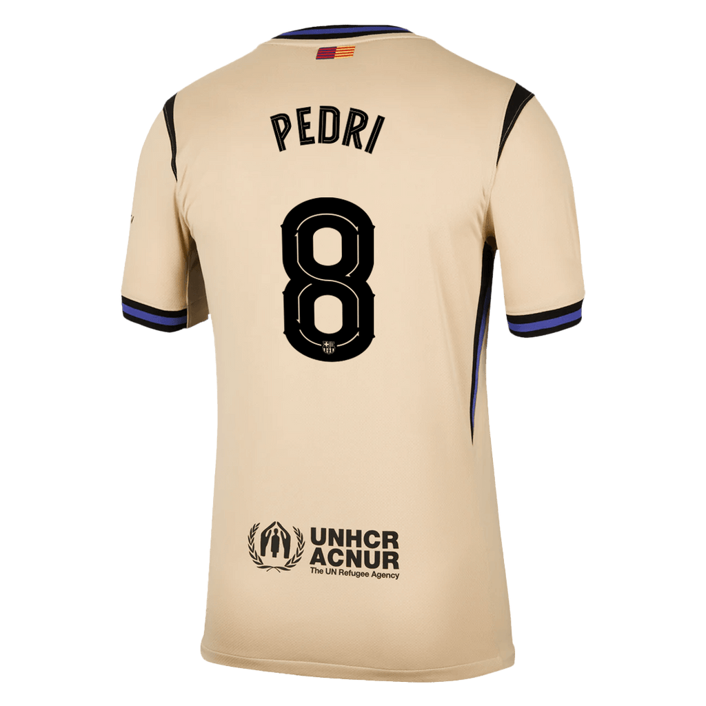 Camiseta de visitante del Barcelona PEDRI #8 2025/26 - Edición UCL