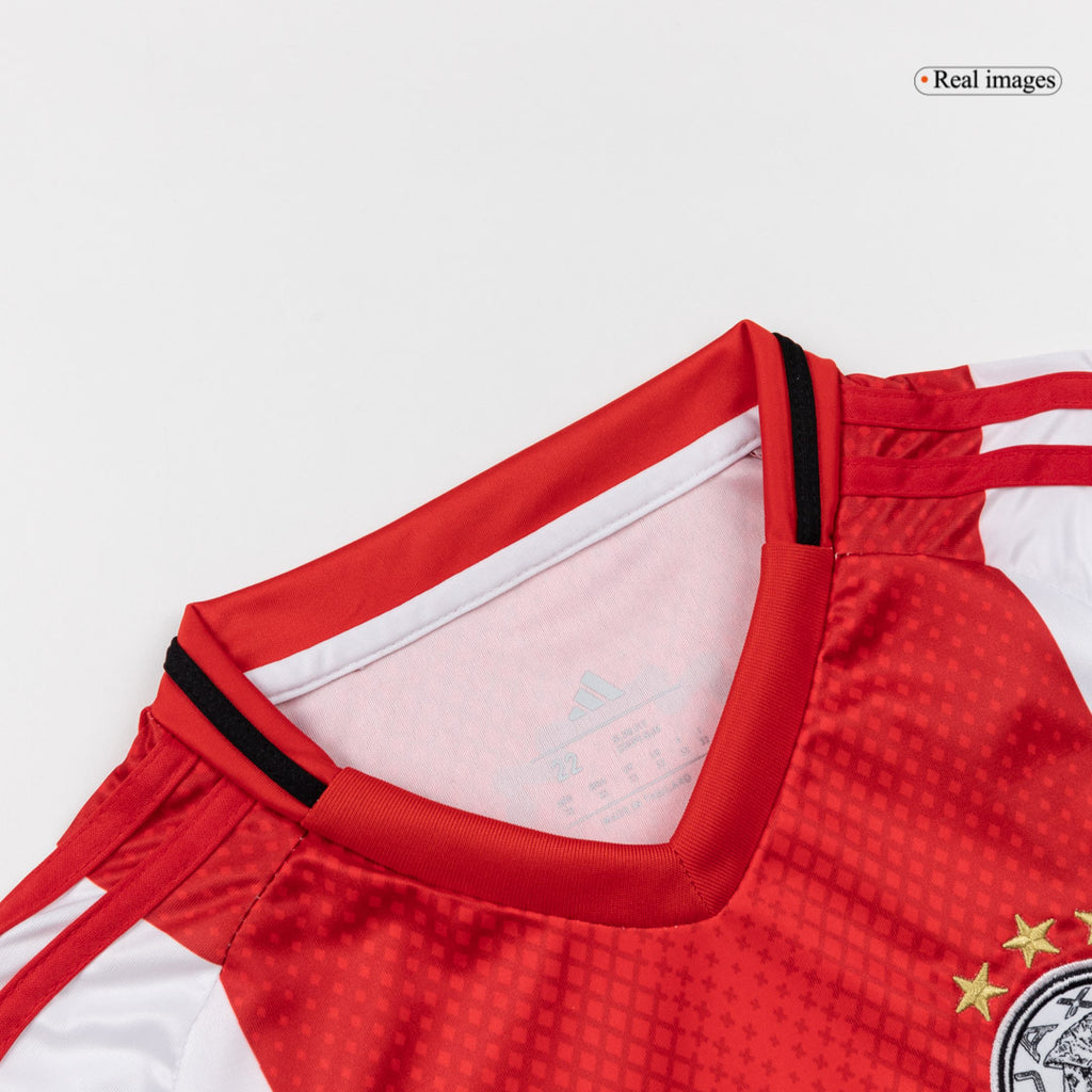 Ensemble de football domicile Ajax pour enfant (maillot + short) 25/26 Blanc et rouge