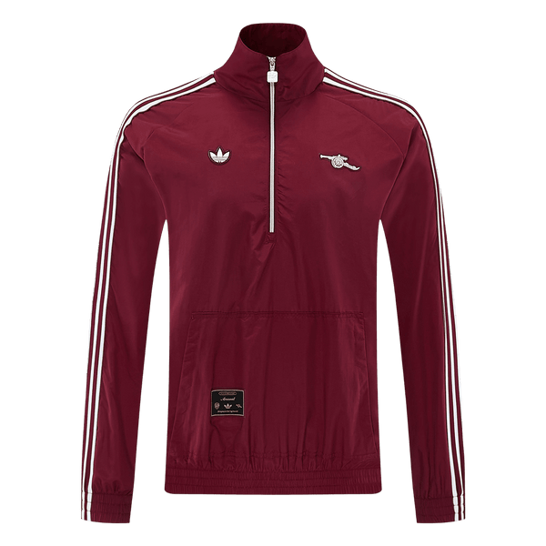 Arsenal 1/2 Zipper Windbreaker Jacket Red 2026