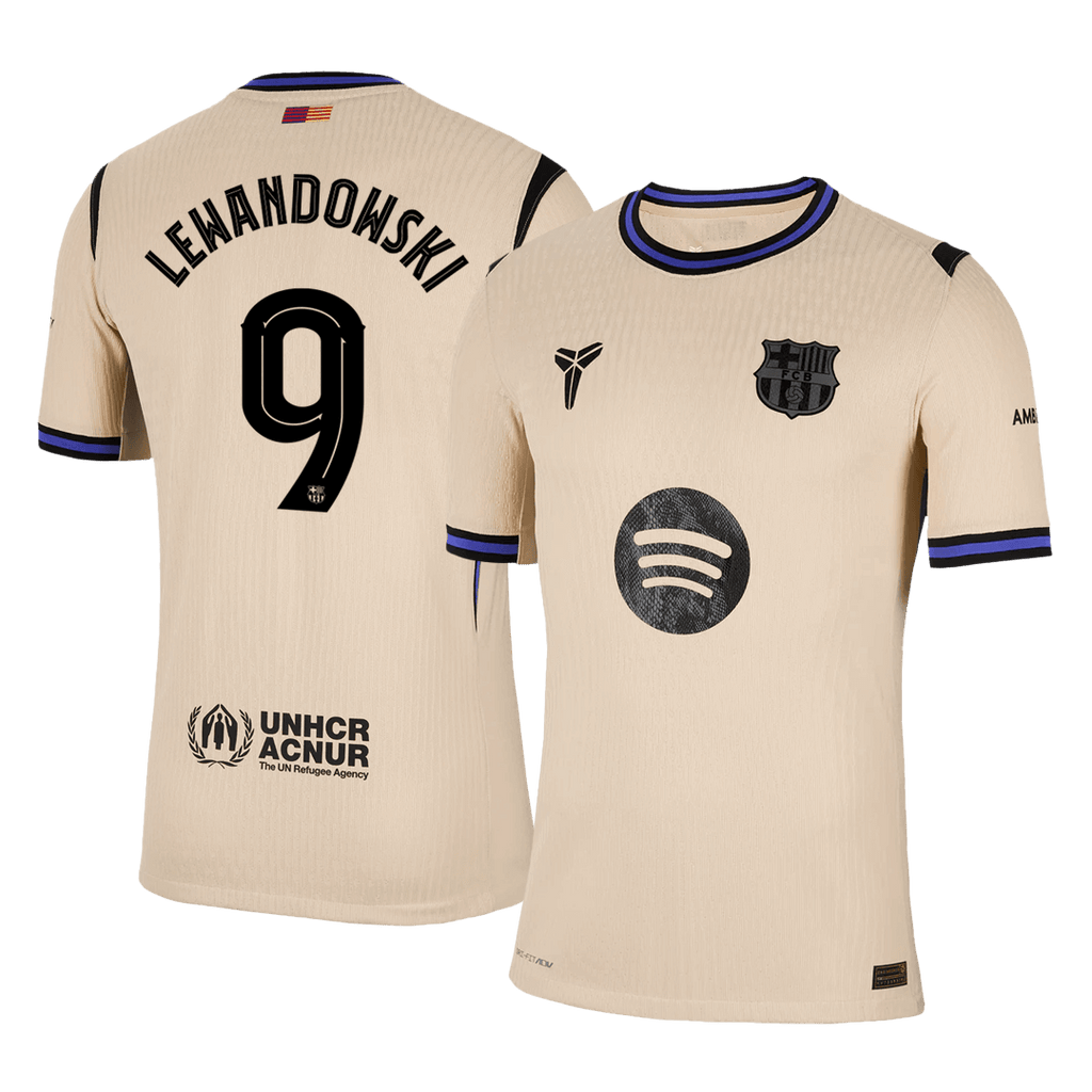 Barcelona LEWANDOWSKI #9 Away Soccer Jersey Authentic 2025/26 - UCL Edition - Football Shirt | SmartJerseys | Official Quality