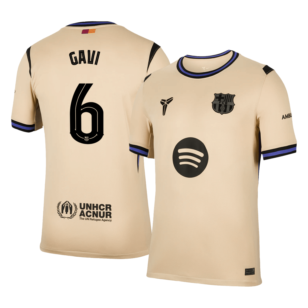 Barcelona GAVI #6 Away Soccer Jersey 2025/26 - UCL Edition - Football Shirt | SmartJerseys | Official Quality