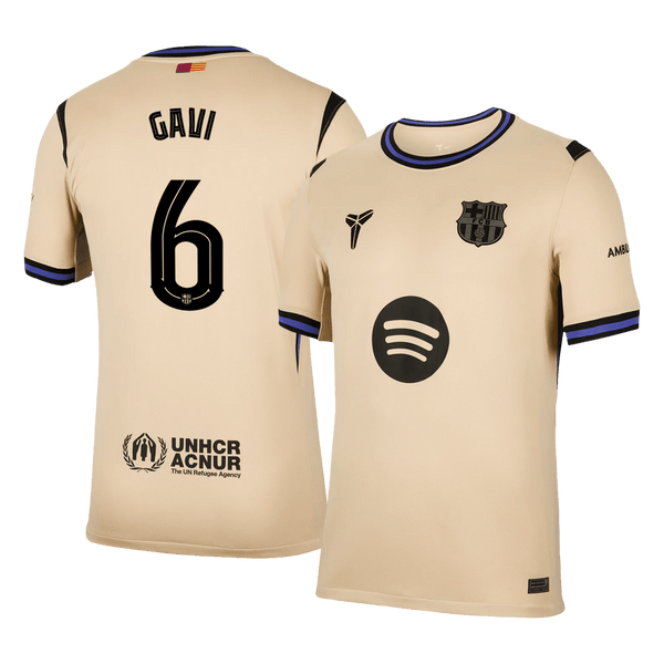 Barcelona GAVI #6 Away Soccer Jersey 2025/26 - UCL Edition - Football Shirt | SmartJerseys | Official Quality