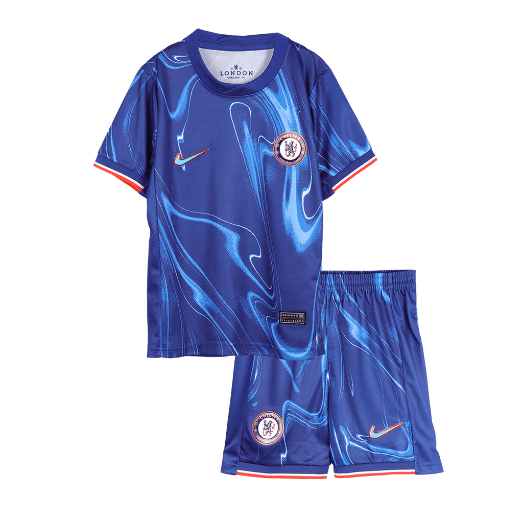 Kit de camiseta local del Chelsea 2024/25 para niños (camiseta y pantalones cortos)