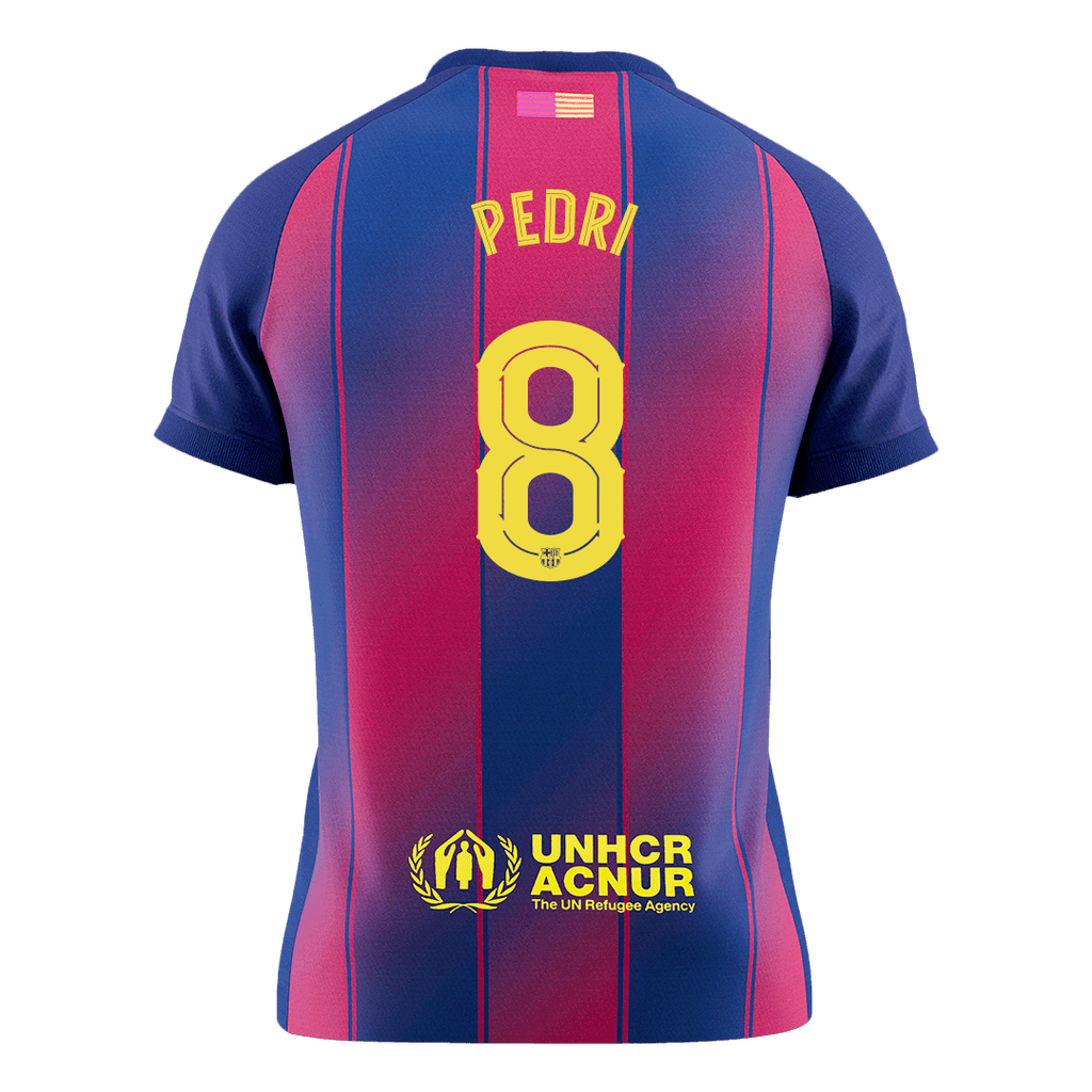 Barcelona PEDRI #8 Home Soccer Jersey 2025/26 - UCL Edition