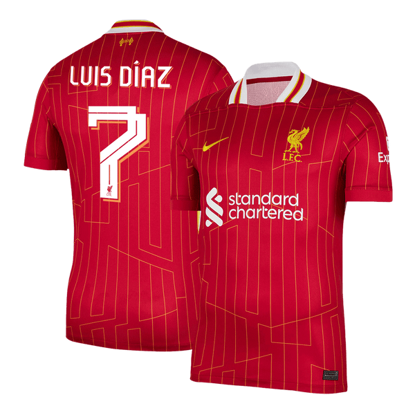 Liverpool LUIS DÍAZ #7 Home Soccer Jersey 2024/25 - UCL Edition - Football Shirt | SmartJerseys | Official Quality