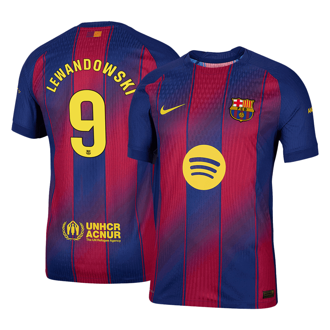 Barcelona LEWANDOWSKI #9 Home Soccer Jersey Authentic 2025/26 - Football Shirt | SmartJerseys | Official Quality