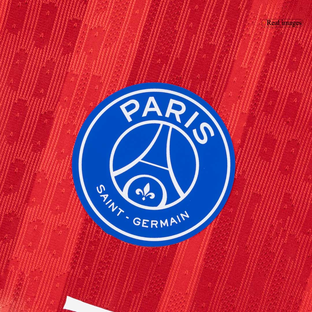 25/26 O.DEMBÉLÉ #10 Authentic PSG Third Away Soccer Jersey Red