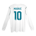 Real Madrid MODRIĆ #10 Home Soccer Jersey Retro 2017/18 - Long Sleeve - Football Shirt | SmartJerseys | Official Quality