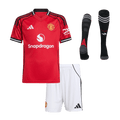 Kid's Manchester United Home Soccer Jersey Kit(Jersey+Shorts+Socks) 2025/26 Red - Football Shirt | SmartJerseys | Official Quality