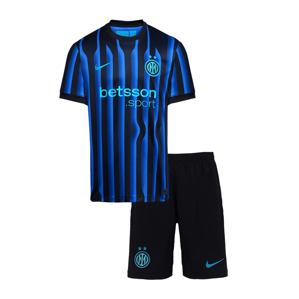Inter Milan Home Soccer Jersey Kit 2025/26 Kids(Jersey+Shorts) - Football Shirt | SmartJerseys | Official Quality