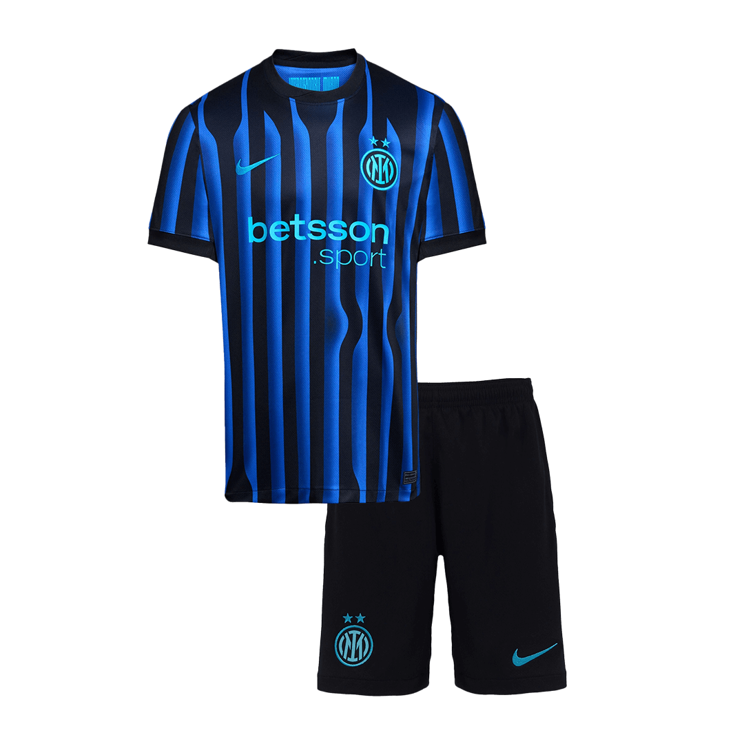Inter Milan Home Soccer Jersey Kit 2025/26 Kids(Jersey+Shorts) - Football Shirt | SmartJerseys | Official Quality