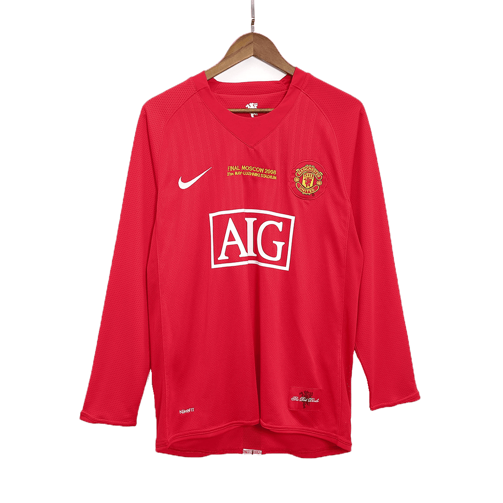 Manchester United Home Jersey Retro 2007/08 - Long Sleeve - UCL Final - Football Shirt | SmartJerseys | Official Quality