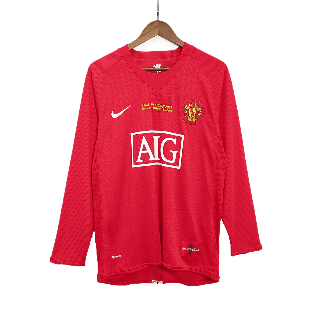 Manchester United Home Jersey Retro 2007/08 - Long Sleeve - UCL Final - Football Shirt | SmartJerseys | Official Quality